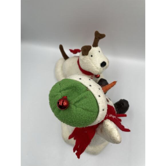 Hallmark Animated Singing Snowmen "Jingle Pals" 2004 Snowman & Dog Works Great - Picture 8 of 11